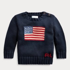 Ralph Lauren Navy 12M Flag Sweater